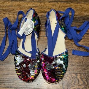 Crewcuts Lace Up Sequin Slip On Shoes 2